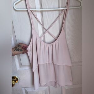 Forever 21 Pink Asymmetrical Tiered Camisole